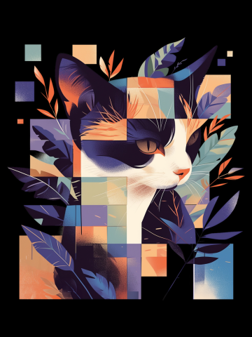 Cat Abstract 02
