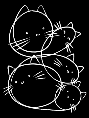 Cat Doodles Lines 