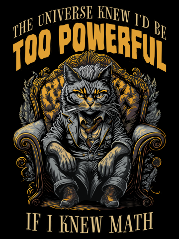 Cat Math Lover Funny Feline Mob Boss Mathematics And Algebra