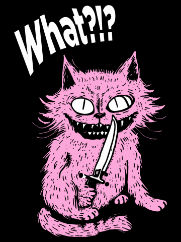 Cat With Knife What?!?
