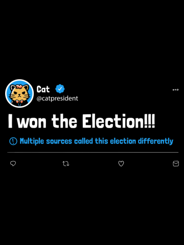Cat Won The Presidential Run Disputed Tweet