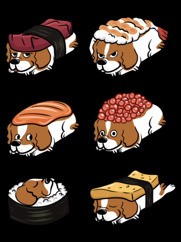 Cavalier King Charles Spaniel Sushi Nigiri