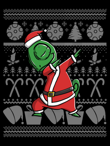 Chameleon Dabbing Dog Dab Dance Move Christmas