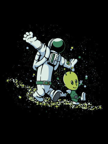 Chasing Stars Alien and Astronaut