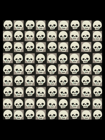 Checkerboard Skulls (GRAY)