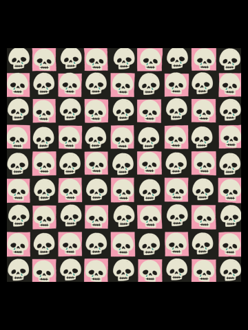 Checkerboard Skulls (PINK)