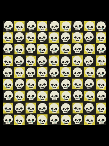 Checkerboard Skulls (YELLOW)