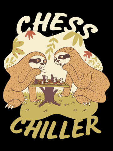 Chess Chiller Sloth Chess Player Sloths