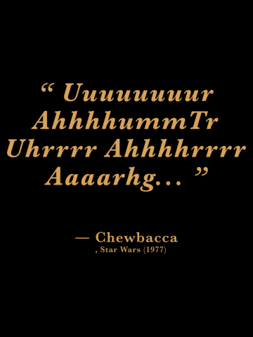 Chewbacca Said (Star Wars 1977)