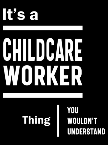 Childcare Worker Work Job Title Gift