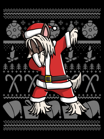 Chinese Crested Dabbing Dog Dab Dance Move Christmas
