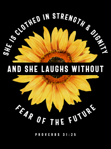 Christian Bible Verse Scripture Religious Proverbs 31:25