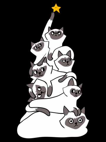 Christmas Tree Siamese Cat