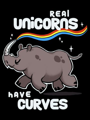 Chubby Real Unicorns - Funny Pun Parody - Cute Animal
