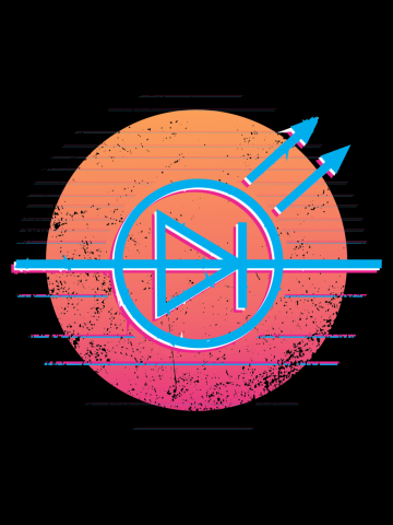 Circuit LED Symbol retro style
