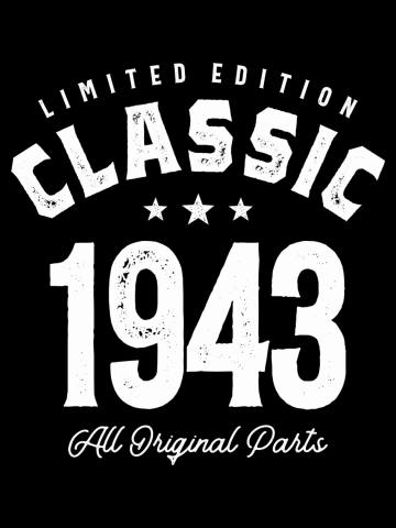 Classic 1943 - 79th Birthday Vintage