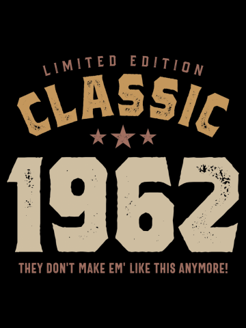 Classic 1962 - 60th birthday Retro Vintage
