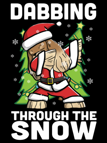 Cocker Spaniel Dabbing Through The Snow Christmas