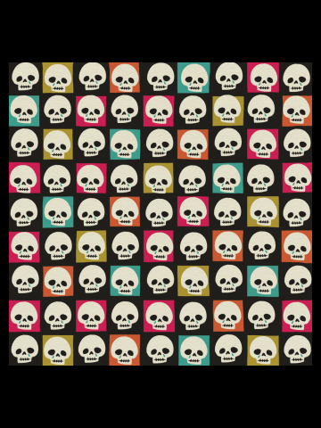 Colorful Crying Skull Pattern