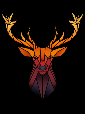Colorful Geometrical Stag