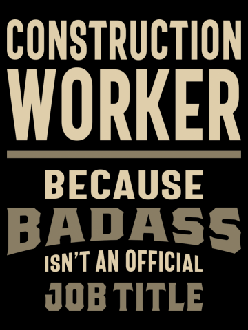 Construction Worker Work Job Title Gift
