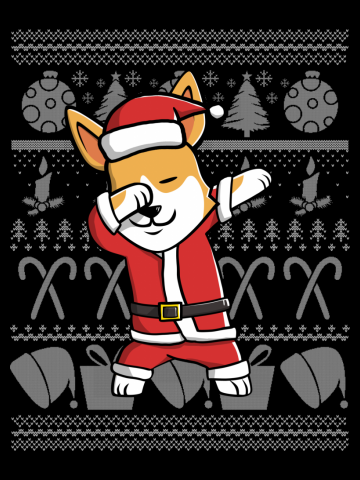 Corgi Dabbing Dog Dab Dance Move Christmas