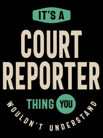 Court Reporter Job Title Men Women Gift