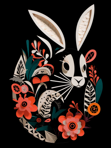 Crafty Floral Rabbit
