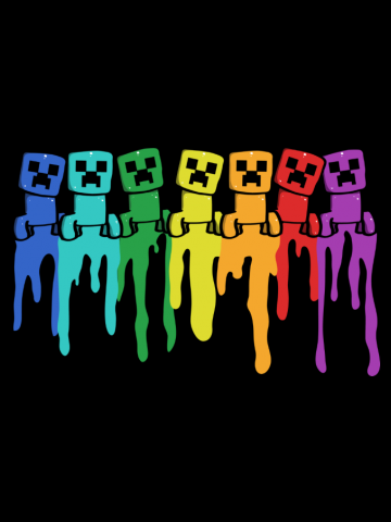 Creeper Rainbow - Minecraft