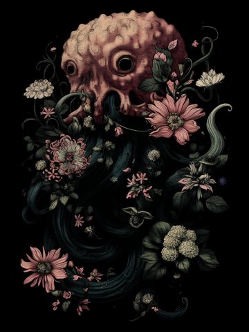 Creepy Floral Octopus