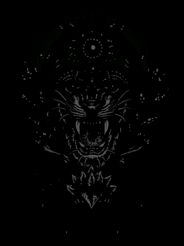Crowned Tiger Chakra Geometry Mandala