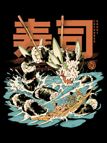 Cucumber Sushi Dragon - Black