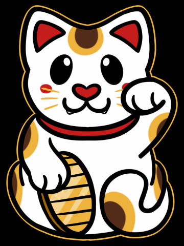 Cute Maneki Neko - White