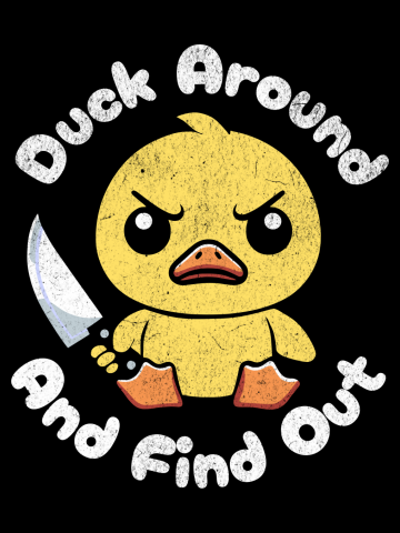 Cute duck - Badass duckling