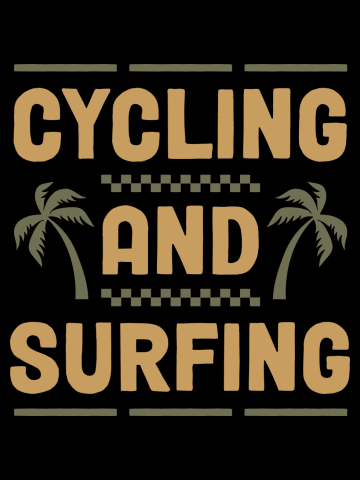 Cycling and Surfing Vintage Summer