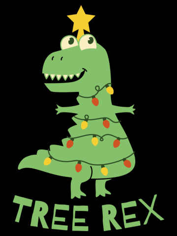 DINOSAUR IN CHRITMAS LIGHTS