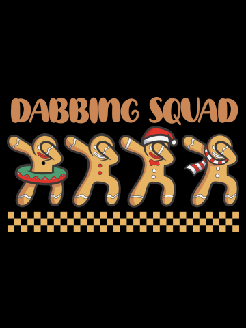 Dabbing squad, gingerbread man