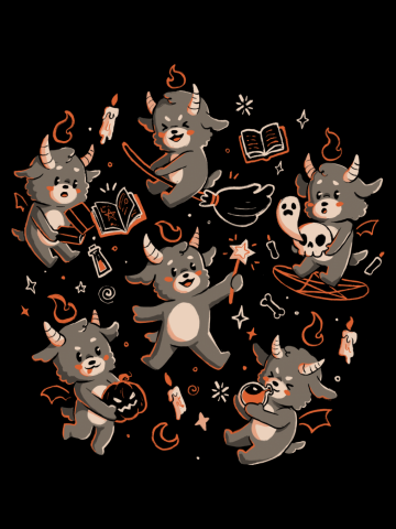 Dark Cuties - Evil Cute Lovely Baphomet Demon Black Magic Hall...