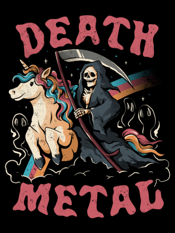 Death Metal - Cute Evil Skull Unicorn Gift