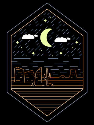 Desert by night