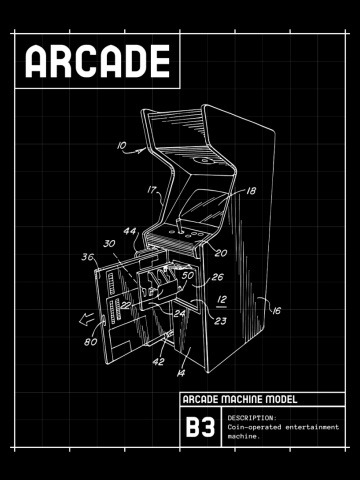 Diagrams of retro gaming machines