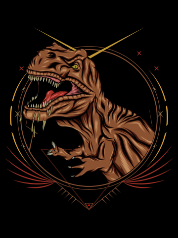 Dinosaurs illustration design with ornamental background.
