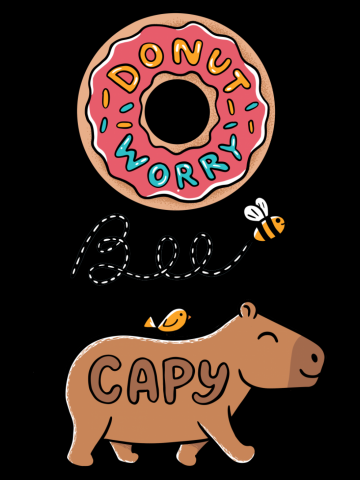 Donut worry bee capy