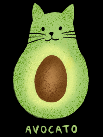 Dramabite Avocato Cute Cat Avocado