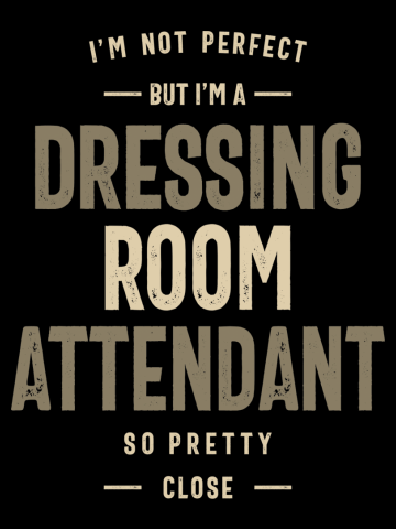Dressing Room Attendant Work Job Title Gift