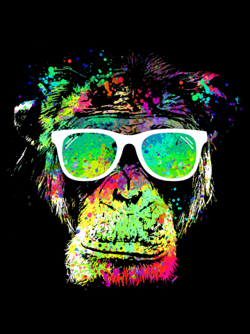 Dripping color monkey