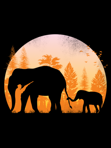 Elephant Sunset