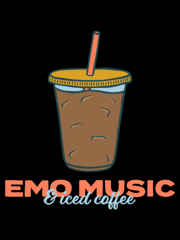 Emo Music & Iced Coffee (2023, Orange Text)