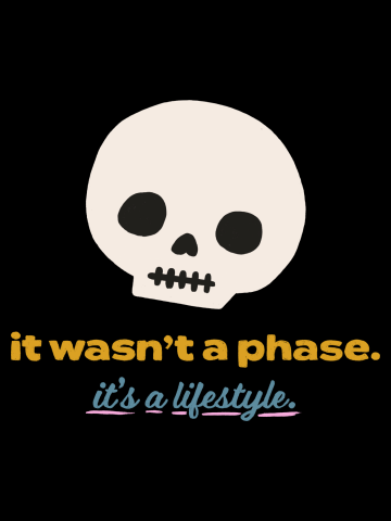 Emo Wasn't A Phase (2023, Black Background)