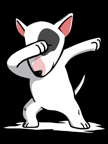 English Bull Terrier Dabbing Dog Dab Dance Move